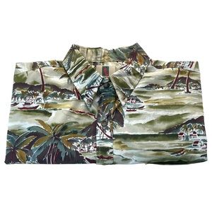 Vintage Tori Richard Button Up Hawaiian Aloha Shirt 100% Crisp Cotton in Large